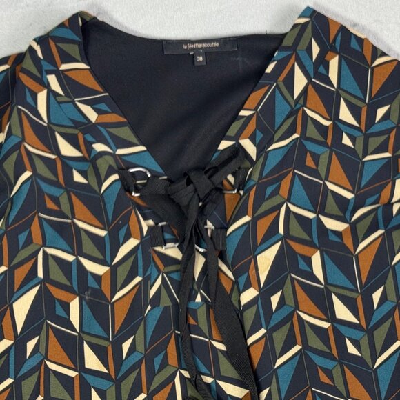 La Fee Maraboutee Geometric Print Knee-Length Dress - Picture 4 of 6